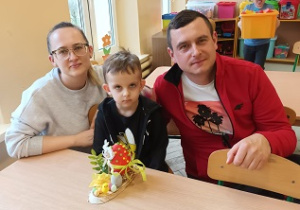 Przemek z rodzicami