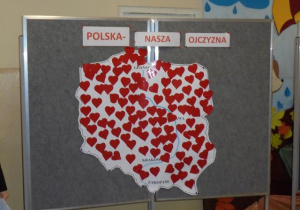 Mapa Polski z sercami