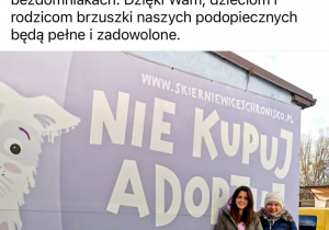 Podziękowania od schroniska